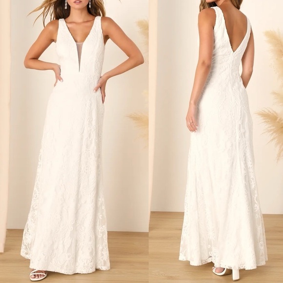 Fantastical Love White Embroidered Sleeveless Maxi Dress - Picture 3 of 9